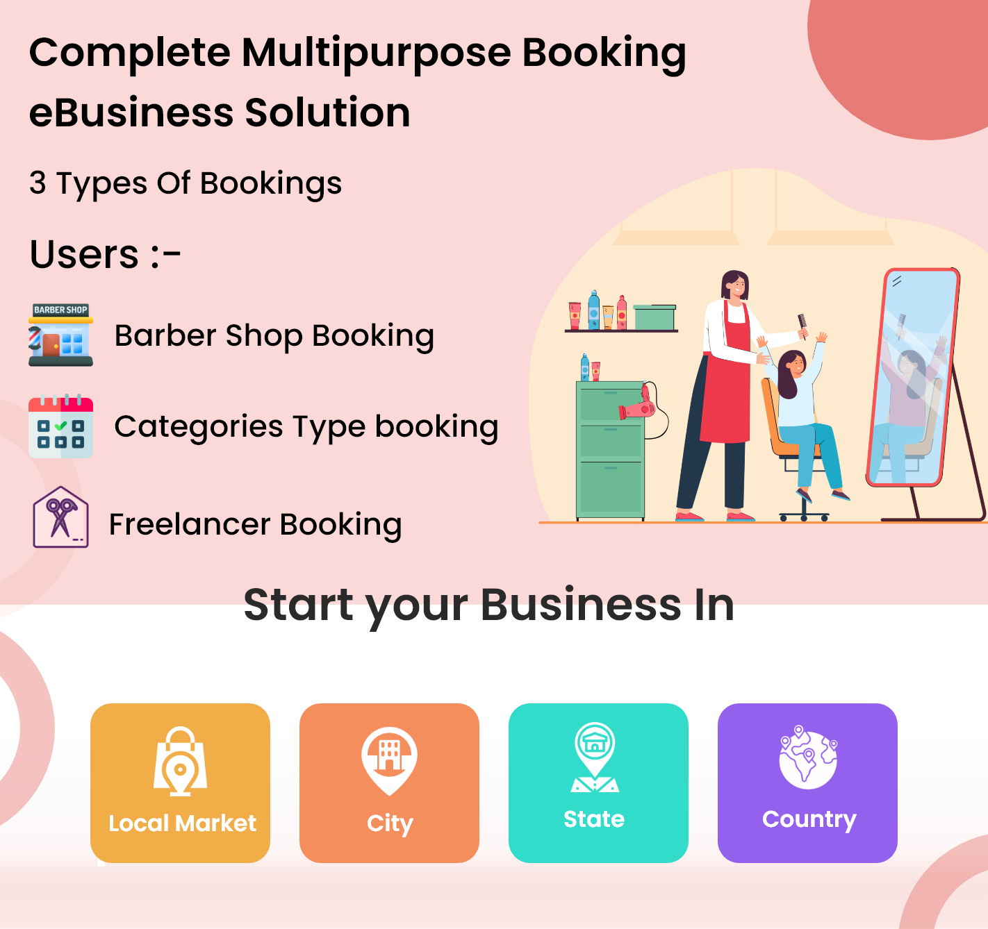 Booking | Barber | Salon | Spa| Massage | Business Listing | Multivendor | Multishop App
