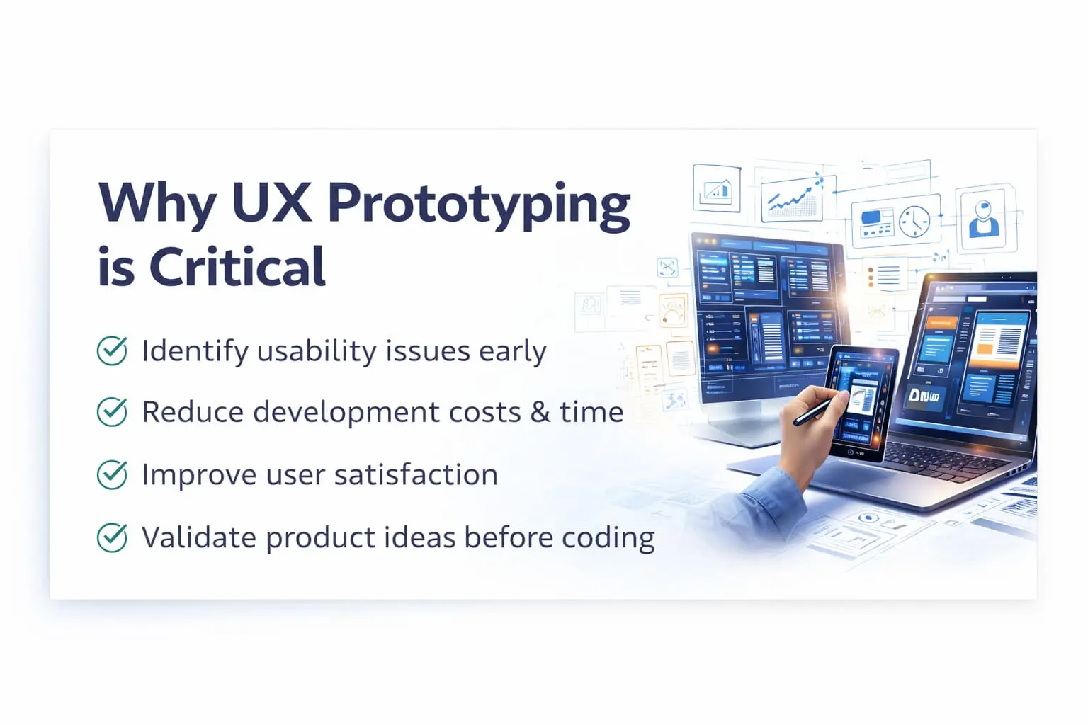 UX prototyping for web and mobile app development with interactive user-centered design