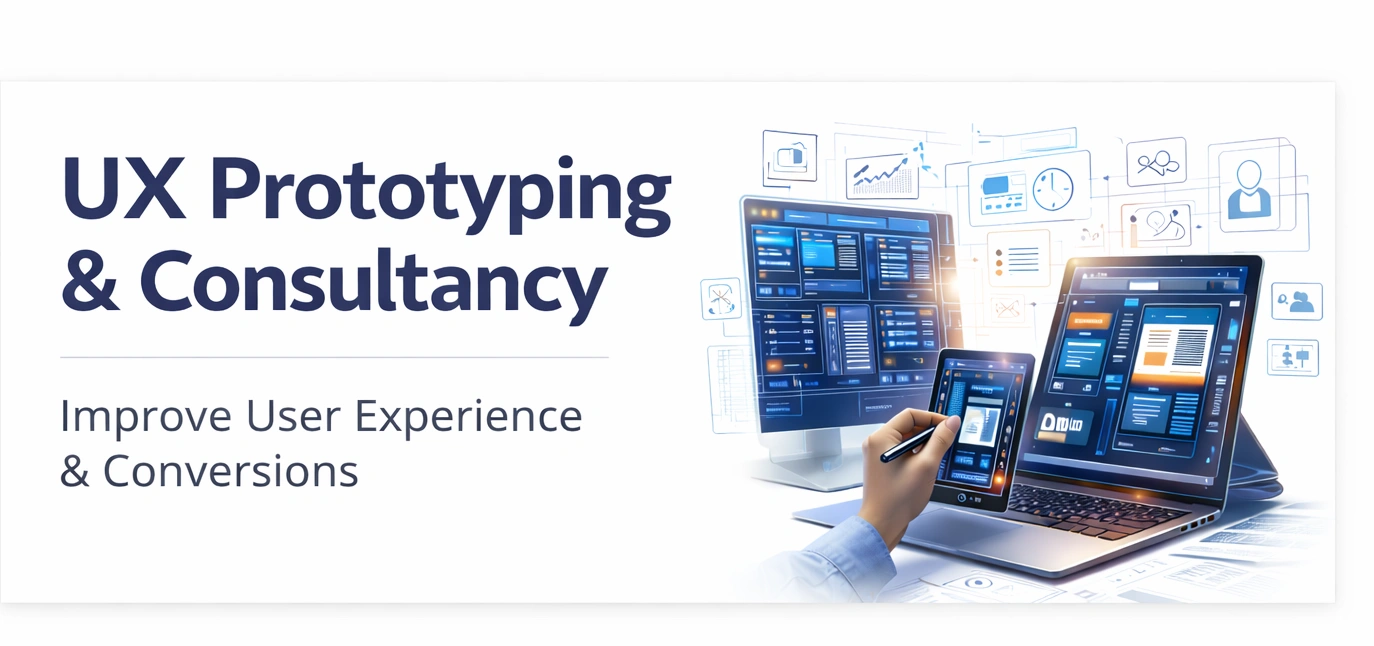 UX consultancy and prototyping services designed to improve user experience and increase conversions