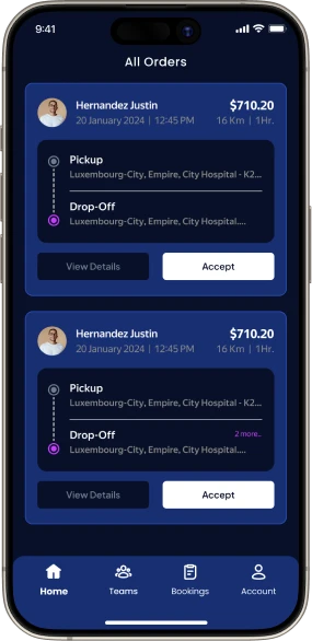 Fleet driver management app for tracking delivery performance and tasks