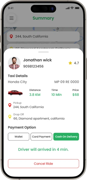 Mobile app for lead management with real-time vehicle status