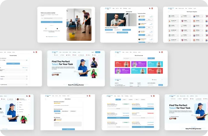 Admin dashboard of SaaS service booking platform for managing appointments, services, and payments
