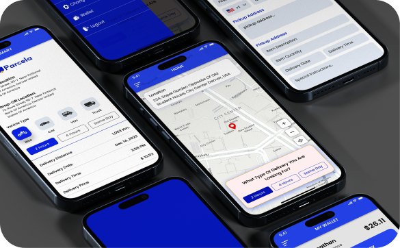 On-demand Flutter parcel delivery and fleet management application