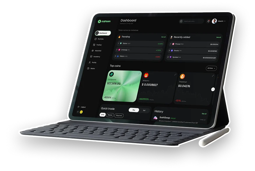 custom web admin dashboard development with backend REST API integration